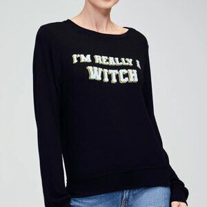 NWT Wildfox I'm Really a Witch Baggy Beach Jumper oversized sweatshirt